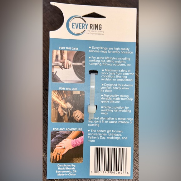 Every Ring Silicone 5 pack men’s women’s Lrg 11.5-12 wedding engagement NEW - Picture 3 of 3